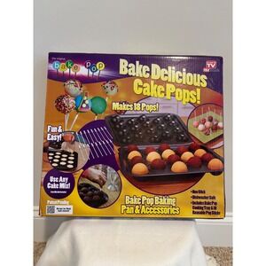 The Original Bake Pop Baking Pan Set As Seen On TV Makes 18 Cake Pops Reusable
